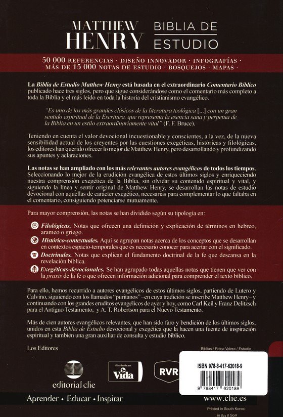RVR Biblia Estudio Matthew Henry - Tapa Dura - Index - Imagen 9