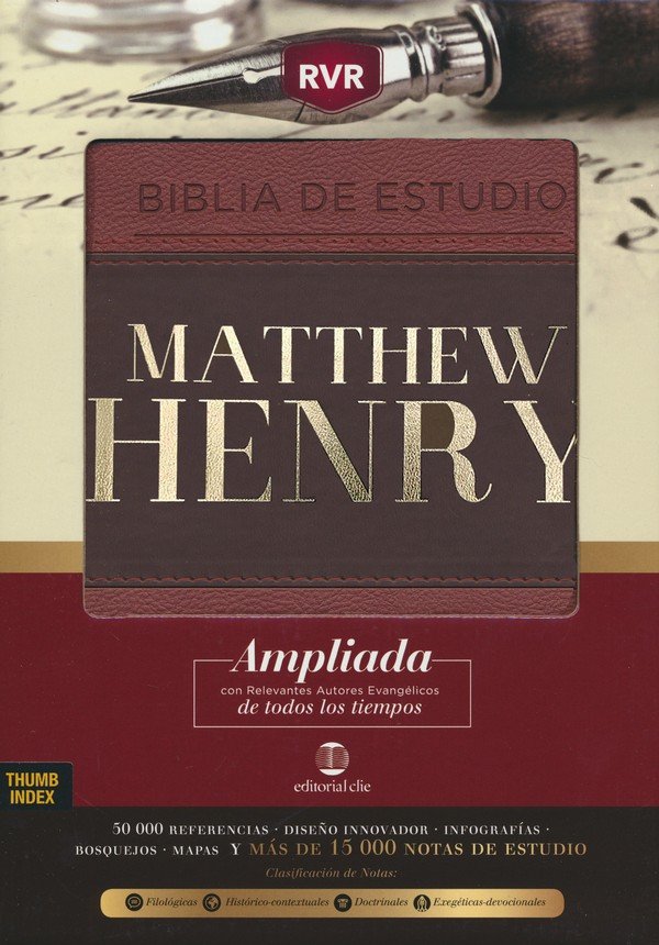 RVR Biblia Estudio Matthew Henry - Piel Especial - Café - Index - Imagen 2