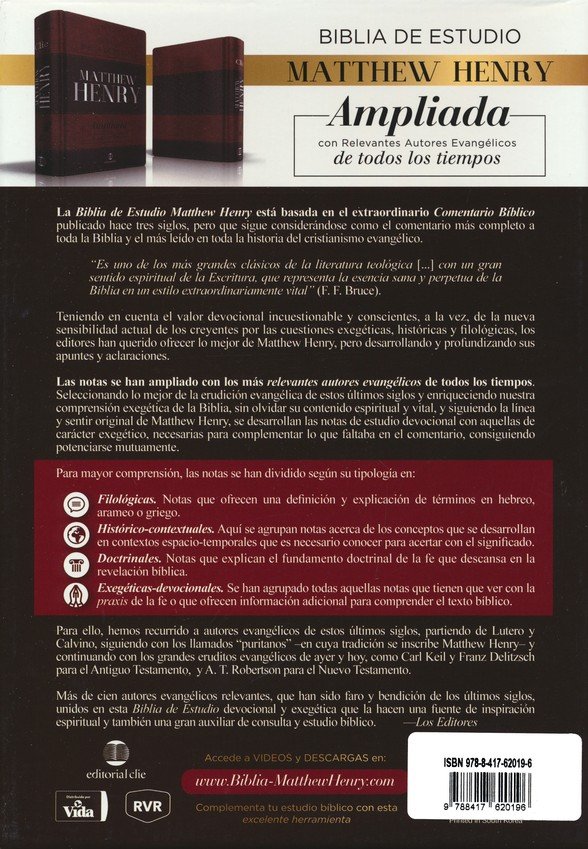RVR Biblia Estudio Matthew Henry - Piel Especial - Café - Index - Imagen 10