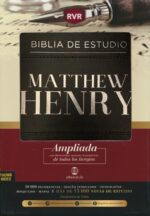 RVR Biblia Estudio Matthew Henry - Piel Fabricada Negra - Index
