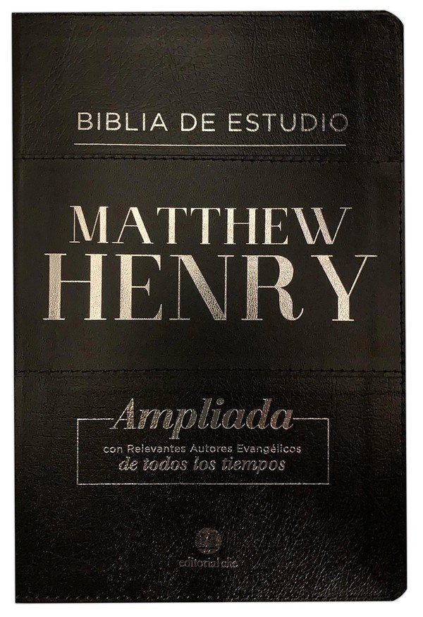RVR Biblia Estudio Matthew Henry - Piel Fabricada Negra - Index - Imagen 3