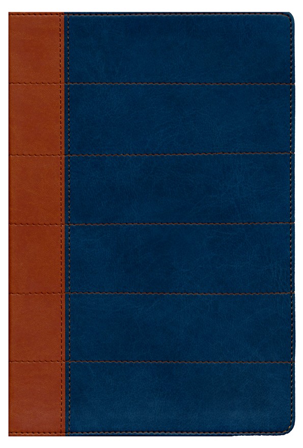 Santa Biblia Thompson RVR 1960, Piel Fabricada, Azul - Marrón - Imagen 3