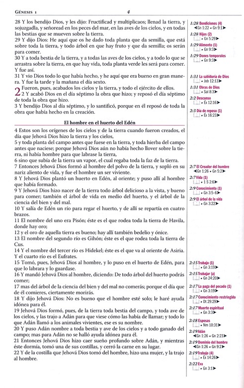 Santa Biblia Thompson RVR 1960, Piel Fabricada, Azul - Marrón - Imagen 6