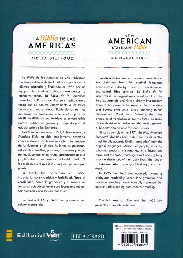 LBLA/NASB Biblia Bilingüe Imitación Piel Café - Imagen 10