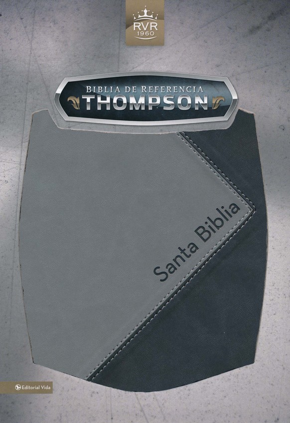 Biblia de Referencia Thompson RVR 1960, Imitación Piel - Duo Tono Gris - Imagen 2