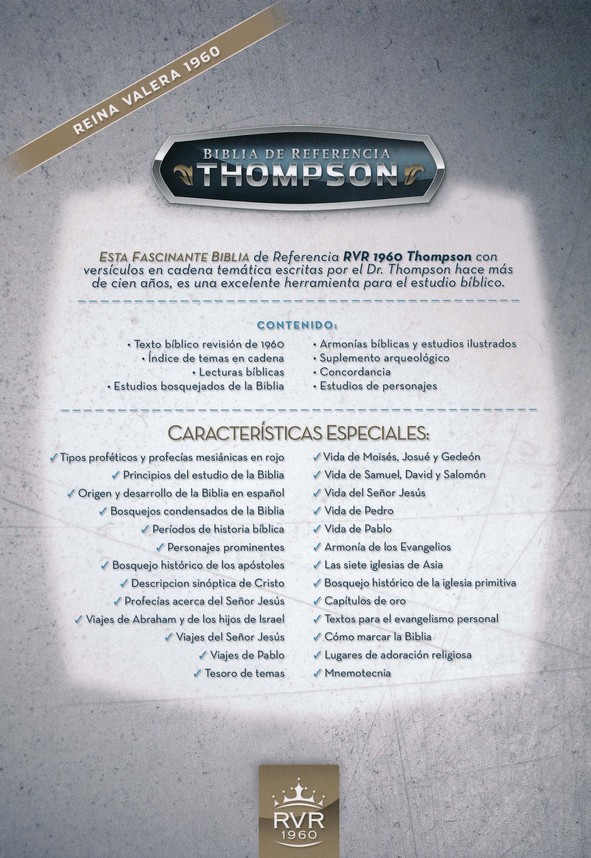 Biblia de Referencia Thompson RVR 1960, Imitación Piel - Duo Tono Gris - Imagen 10