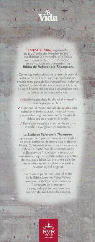 Biblia de Referencia Thompson RVR 1960, Tapa Dura - Imagen 3