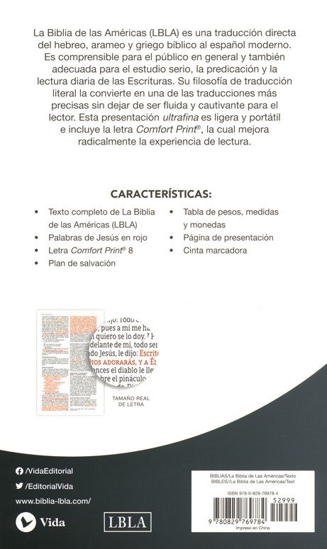 LBLA Santa Biblia Ultrafina Imitación Piel Café - Imagen 10