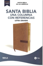 NBLA Santa Biblia una Columna con Referencia Imitación Piel Café