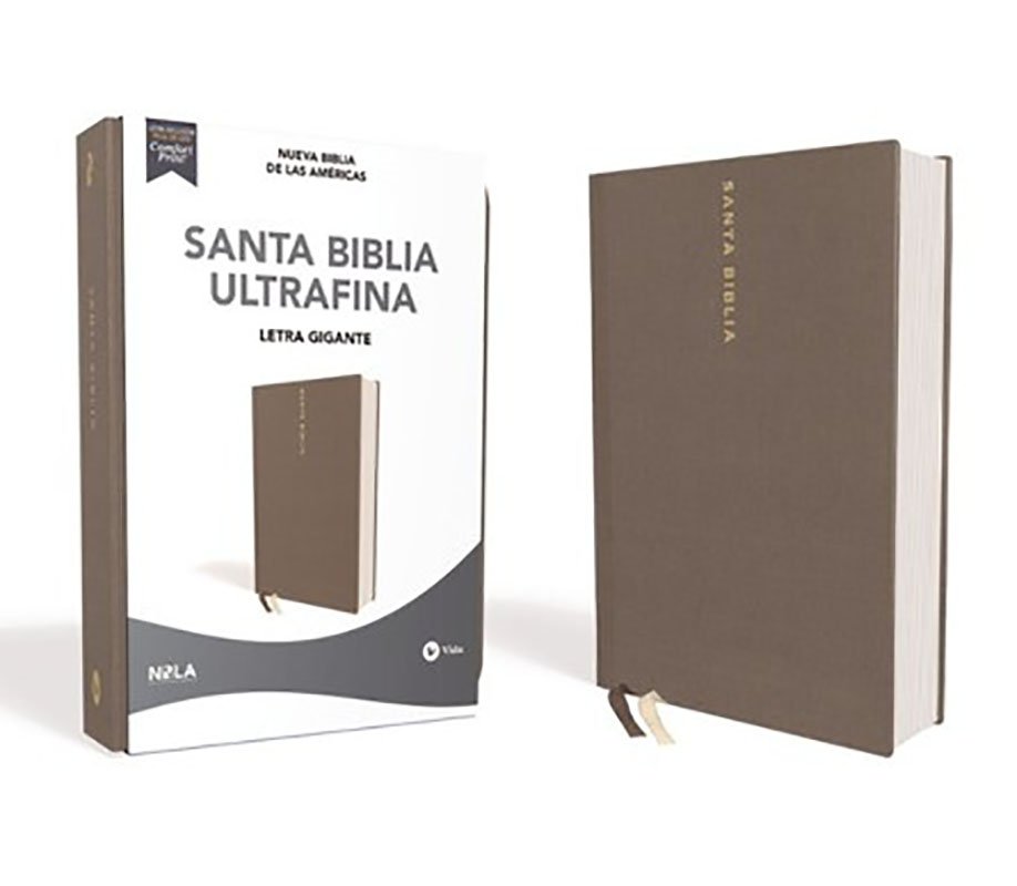NBLA Santa Biblia Ultrafina Letra Grande, Tamaño Manual, Tapa Dura, Tela, Gris - Imagen 11