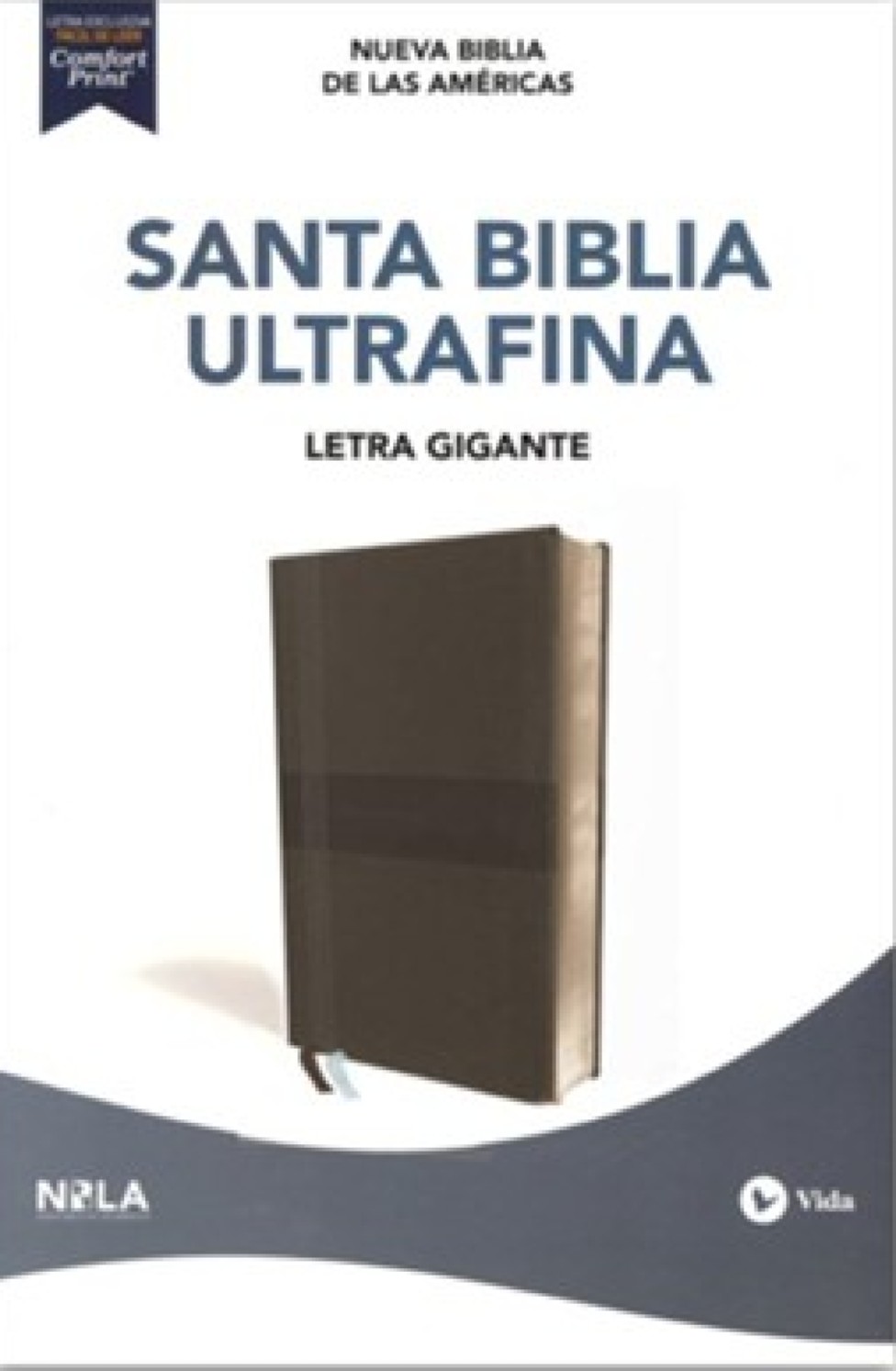 NBLA Santa Biblia Ultrafina Letra Gigante Imitación Piel Negra