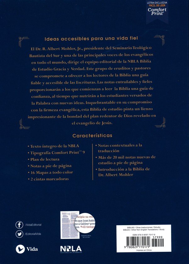 NBLA Biblia de Estudio Gracia y Verdad - Imitación Piel - Café con Indice - Imagen 10