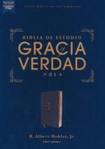 Alternative view of Biblia de Estudio NBLA Gracia y Verdad, Imitación Piel  Azul Marino - R. Albert Mohler Jr.