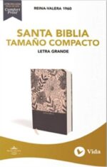 RVR60 Santa Biblia Compacta - Letra Grande - Tapa Dura - Azul Floral