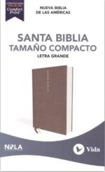 NBLA Santa Biblia Letra Grande Tamaño Compacto, Tapa Dura, Tela, Gris