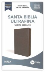 Alternative view of NBLA Santa Biblia, Letra Grande, Tamaño Compacto, Piel Fabricada, Azul Marino con Cierre