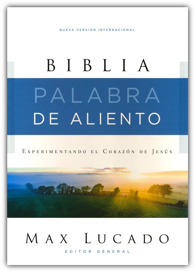 NVI Santa Biblia, Max Lucado, Palabra de Aliento, Imitación Piel, Café, Interior a Dos Colores - Imagen 2