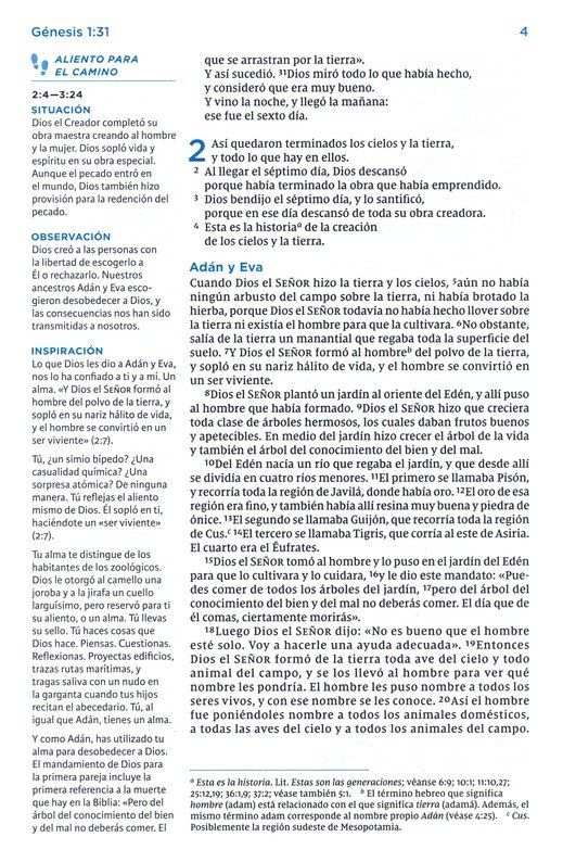 NVI Santa Biblia, Max Lucado, Palabra de Aliento, Imitación Piel, Café, Interior a Dos Colores - Imagen 7