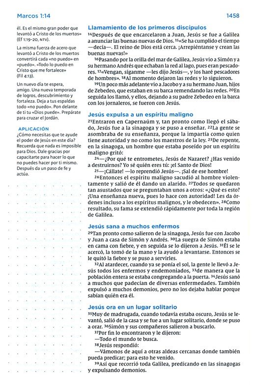 NVI Santa Biblia, Max Lucado, Palabra de Aliento, Imitación Piel, Café, Interior a Dos Colores - Imagen 10