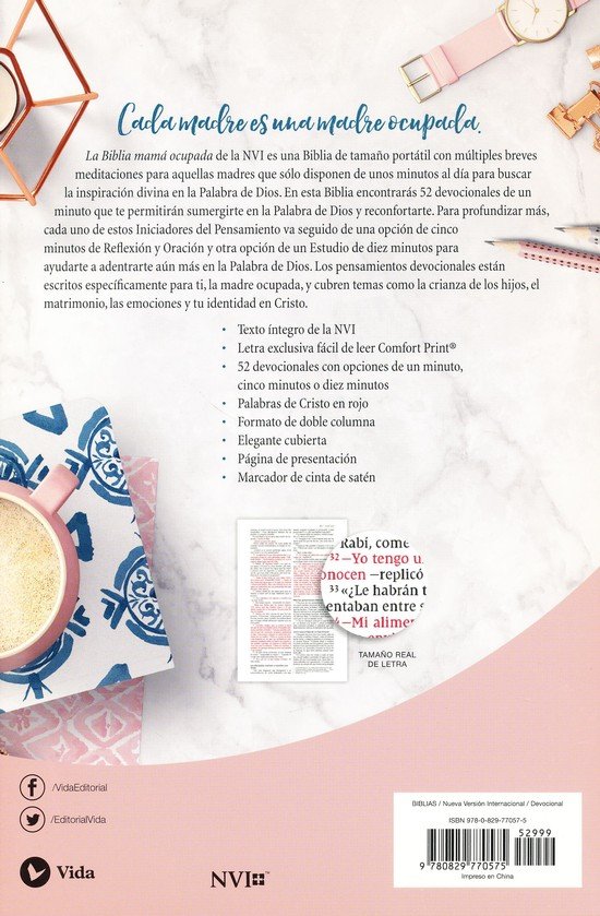 NVI Biblia de la Mamá Ocupada, Imitación Piel, Turquesa - Imagen 16