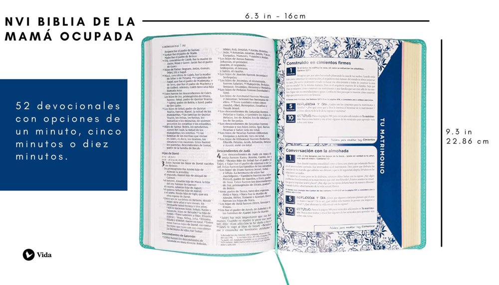 NVI Biblia de la Mamá Ocupada, Imitación Piel, Turquesa - Imagen 12