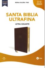 RVR60 Santa Biblia Ultrafina Letra Gigante, Imitación Piel Café