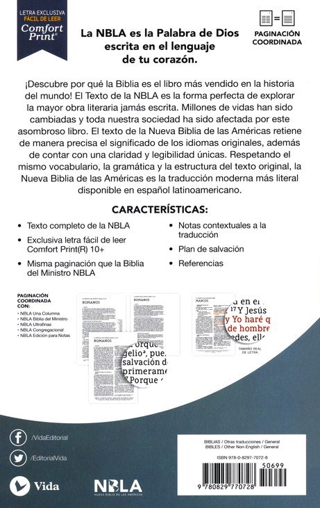 NBLA Santa Biblia, Edición Económica, Letra Grande, Tapa Rústica - La Caja viene con 28 Biblias - Imagen 9