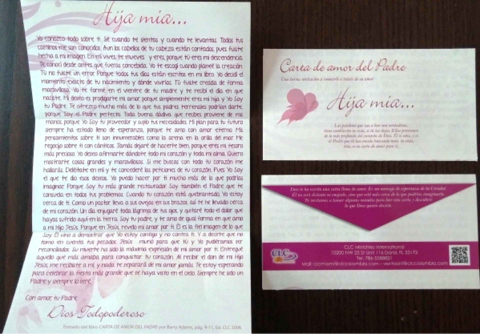 Tratado Carta de Amor del Padre - Mujeres - Paquete por 100 Unidades
