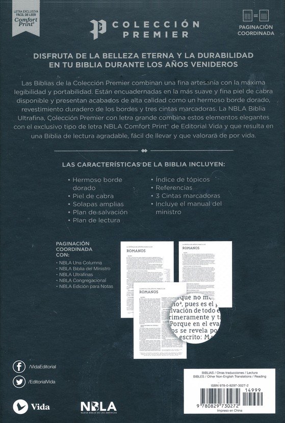 NBLA Biblia Ultrafina, Colección Premier, Azul - Imagen 11