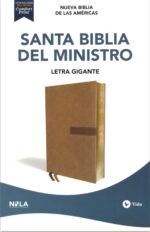 NBLA Santa Biblia del Ministro Imitación Piel Café con Cinta