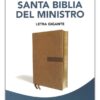 NBLA Santa Biblia del Ministro Imitación Piel Café con Cinta - Imagen 2
