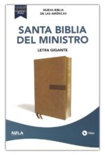 Alternative view of NBLA Santa Biblia del Ministro Imitación Piel Café con Cinta