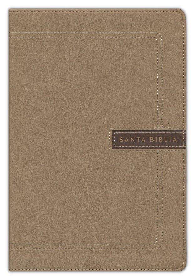 NBLA Santa Biblia del Ministro Imitación Piel Café con Cinta - Imagen 3
