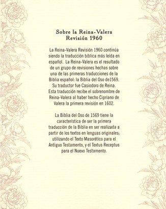 RVR60 Santa Biblia - Edición Artística, Tapa Dura - Tela - Floral - Canto con Diseño - Imagen 4
