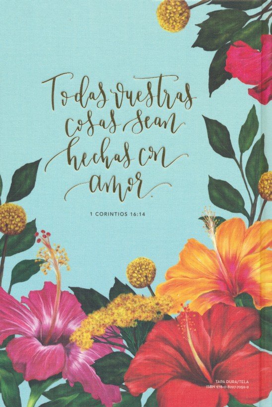 RVR60 Santa Biblia - Edición Artística, Tapa Dura - Tela - Floral - Canto con Diseño - Imagen 12