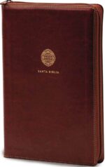 Santa Biblia RVR60 - Letra Super Gigante - Imitación Piel Café con Cierre