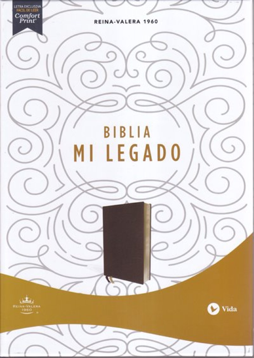 NBLA Biblia Mi Legado, Imitación Piel, Gris, Una Columna, Interior a Dos Colores