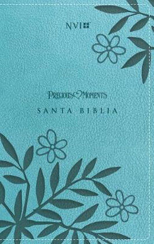 NVI Santa Biblia Precious Moments, Imitación Piel Aqua - Imagen 3