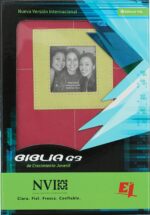 NVI Biblia  G3 Juvenil - Imitación Piel - Tonos  Rosa  - Verde