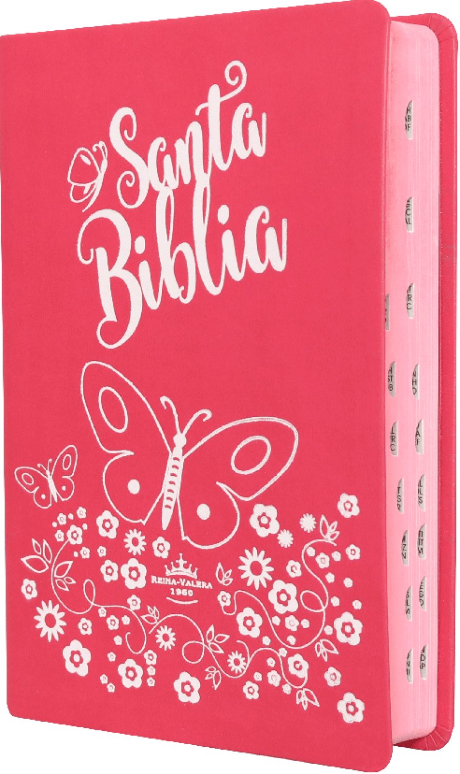 Biblia con Letra Grande Concordancia Amplia RVR1960, Tamaño Manual Imitación Piel, Fucsia con Indice