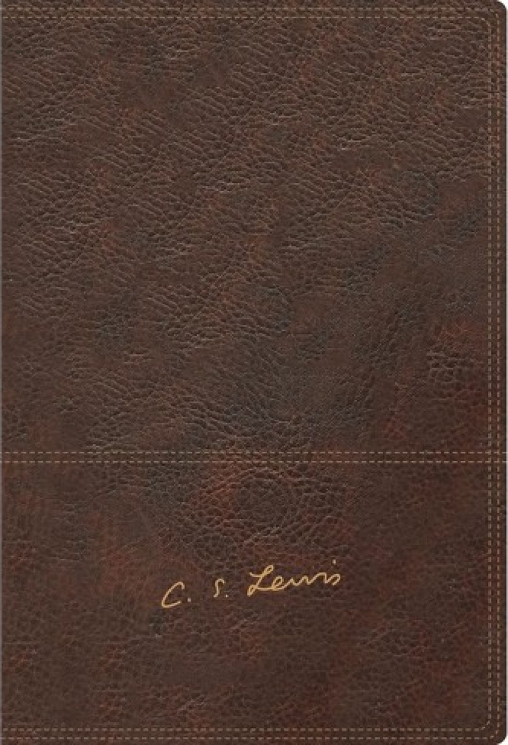Reina Valera Revisada Biblia Reflexiones de C. S. Lewis, Imitación Piel, Café, Interior a Dos Colores