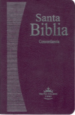 Biblia Ultrafina RVR1960, Imitación Piel, Lila  con Concordancia