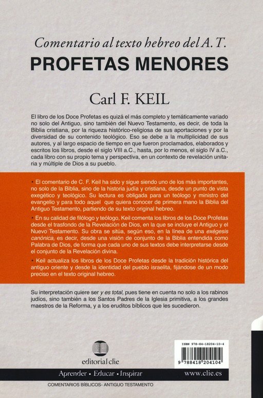 Comentario al Texto Hebreo del Antiguo Testamento: Profetas Menores - Tapa Blanda - C. F. Keil - Imagen 14