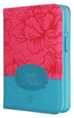 Biblia Compacta Fuscia Azul Turquesa Cierre Index RVR 1960