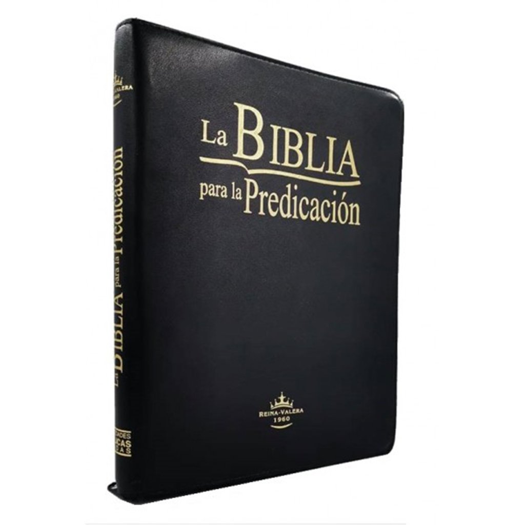 La Biblia para la Predicación RVR60 - Letra Grande, Imitación Piel Negro, Indice, Cierre, Canto Dorado - Imagen 2