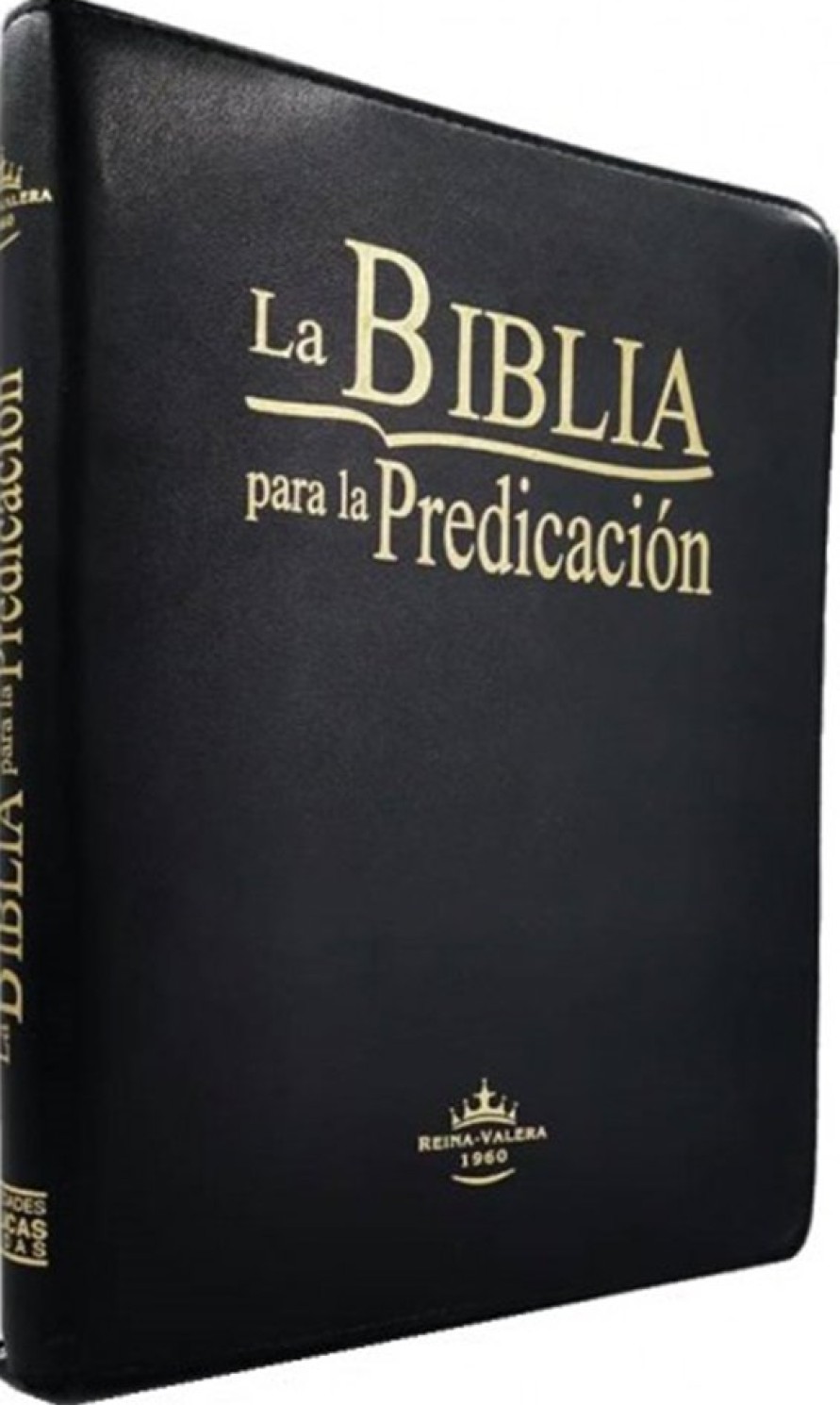 La Biblia para la Predicación RVR60 - Letra Grande, Imitación Piel Negro, Indice, Cierre, Canto Dorado