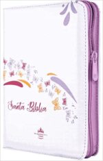 Biblia Compacta Blanco Mariposas Cierre  RVR 1960