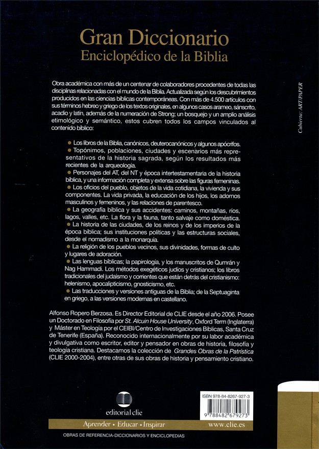Gran Diccionario Enciclopédico de la Biblia - Tapa Dura - Alfonso Ropero - Imagen 6