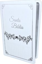 Biblia Reina Valera 1960 para Boda, Letra Gigante Imitación Piel Blanco, Canto Plateado