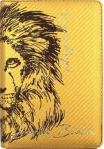 Biblia León Reina Valera 1960,   Letra Grande, Concordancia Amplia Tamaño Manual,  Imitación  Piel Dorado con Indice
